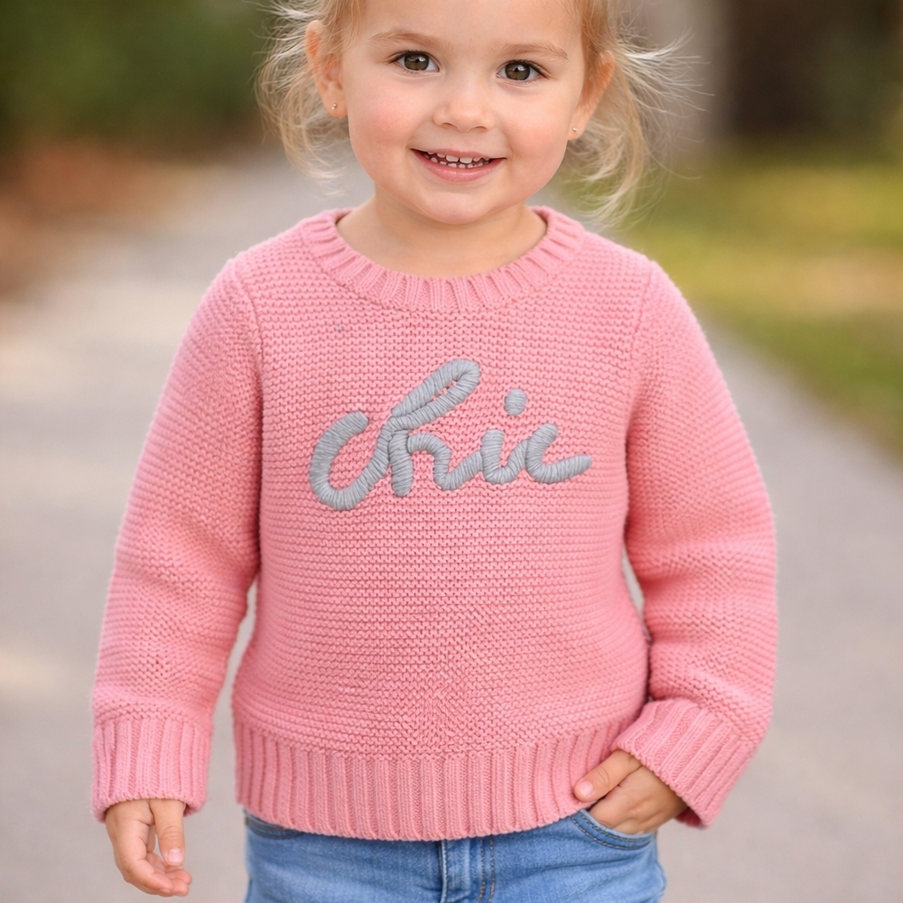 Joe Fresh Toddler Girl Pink Knit “Chic” Sweater | Size 2T